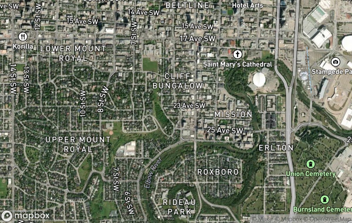 Mission aerial view